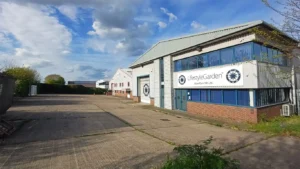 Detached 10,000 sq. ft. industrial/warehouse unit at 1 Wollaston Way, Burnt Mills, Basildon.