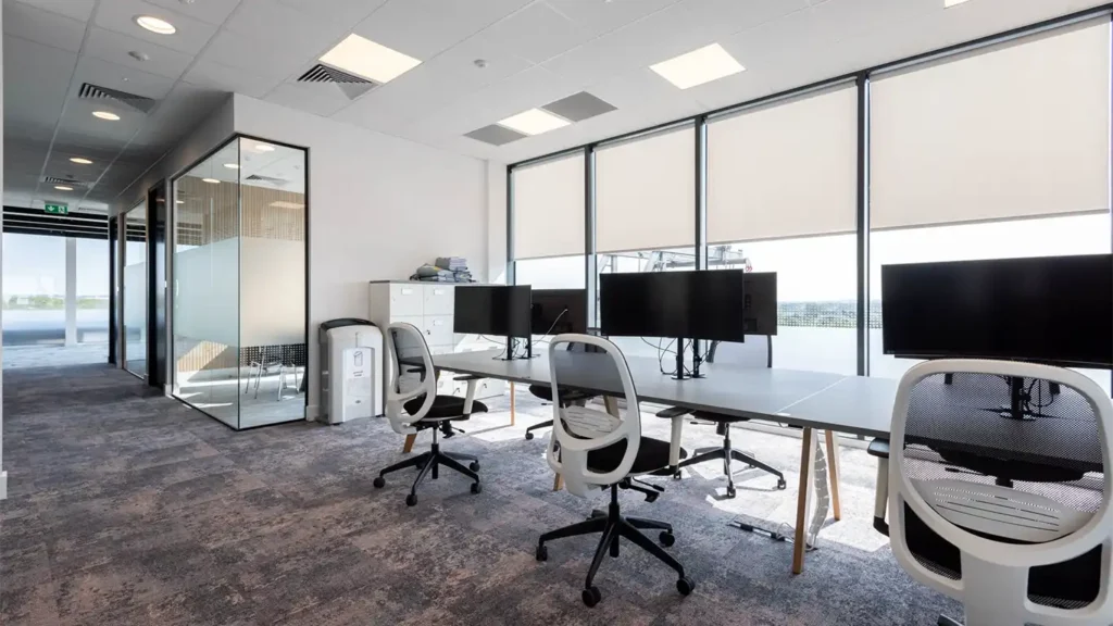 Fully fitted contemporary penthouse office suite interior at Phoenix Business Park, Basildon.